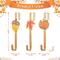 Glitzhome® 14" Fall Metal Acorn, Leaf & Pumpkin Wreath Hanger Set